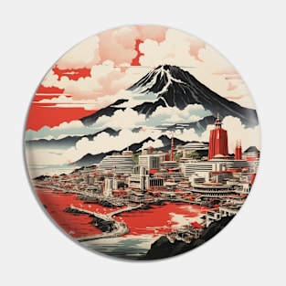 Nagasaki Japan Travel Vintage Tourism Poster Pin