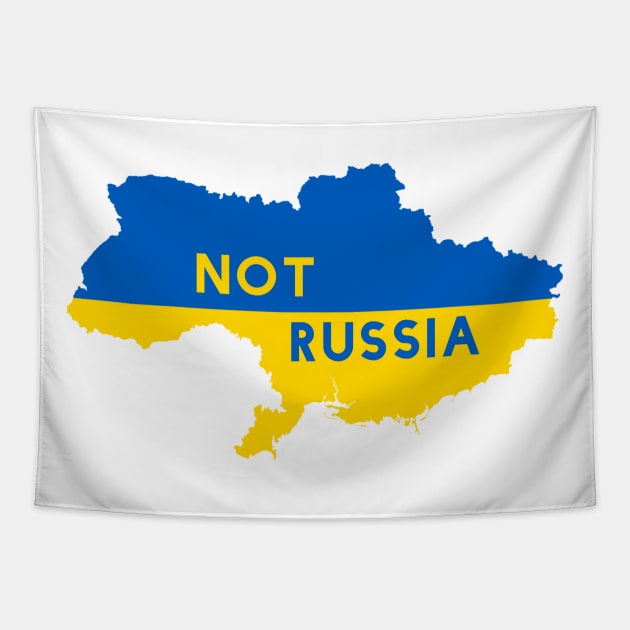 Not Russia Ukraine Map Tapestry by Little Duck Designs