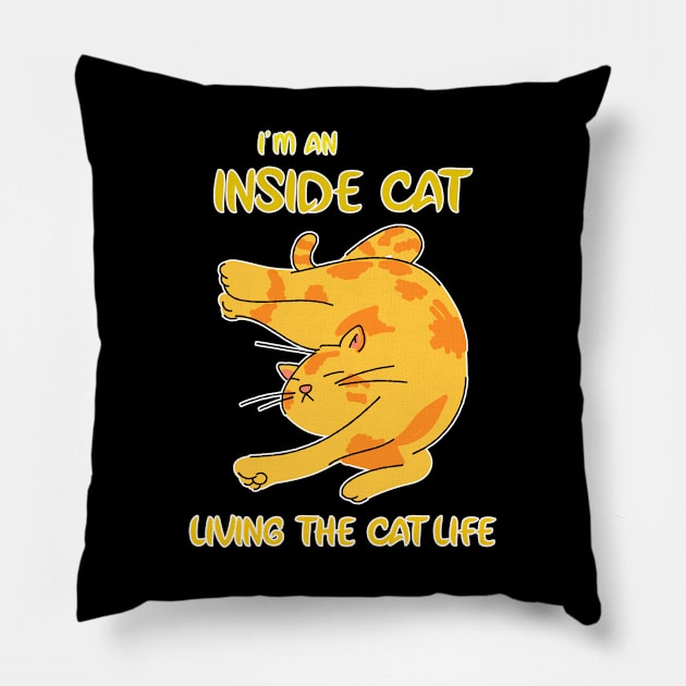 Inside cat Pillow by Toro Tees