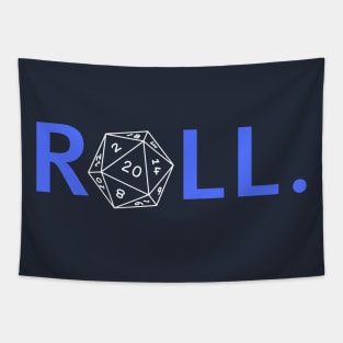 Roll. RPG Shirt Blue and White Tapestry