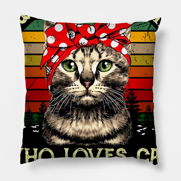 Just A Woman Who Loves Cats And Was Born In June Pillow by heryes store
