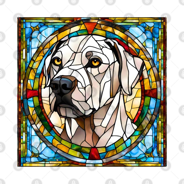 Stained Glass Argentinian Dogo by Doodle and Things