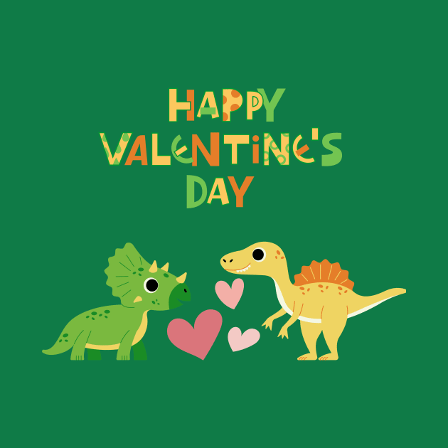 Dinosaur Happy Valentines Day by Texas Bloomin’