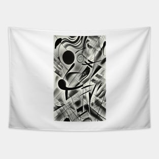 Black and White Composition Tapestry