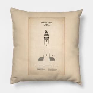 Grosse Point Lighthouse - Illinois - SD Pillow