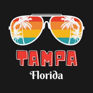 Tampa Florida Vintage 70s Retro Throwback Sunglasses T-Shirt