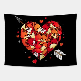 Love Foxes Tapestry
