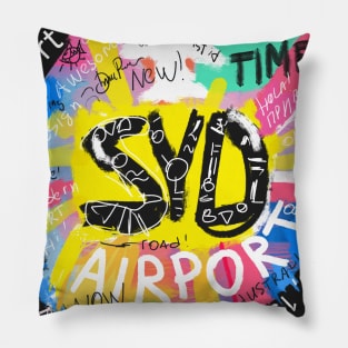 Sydney abstract pop Pillow