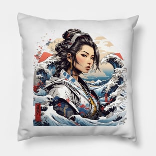 Samurai Girl Pillow