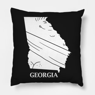 A funny map of Georgia Pillow