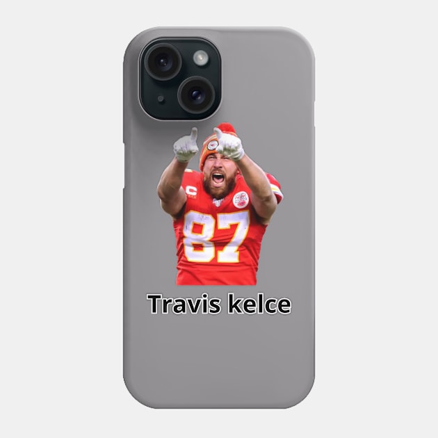 travis kelce kansas city chiefs footbal Phone Case by black lynx