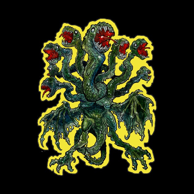 Zombie Hydra Flaming Glow Design by rsacchetto