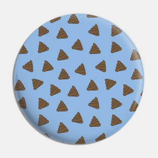 Poop Emoji on Blue Pin