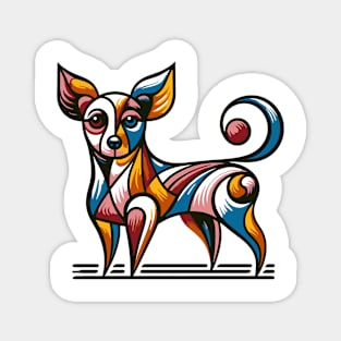 Pop art dog illustration. cubism illustration of a dog Magnet