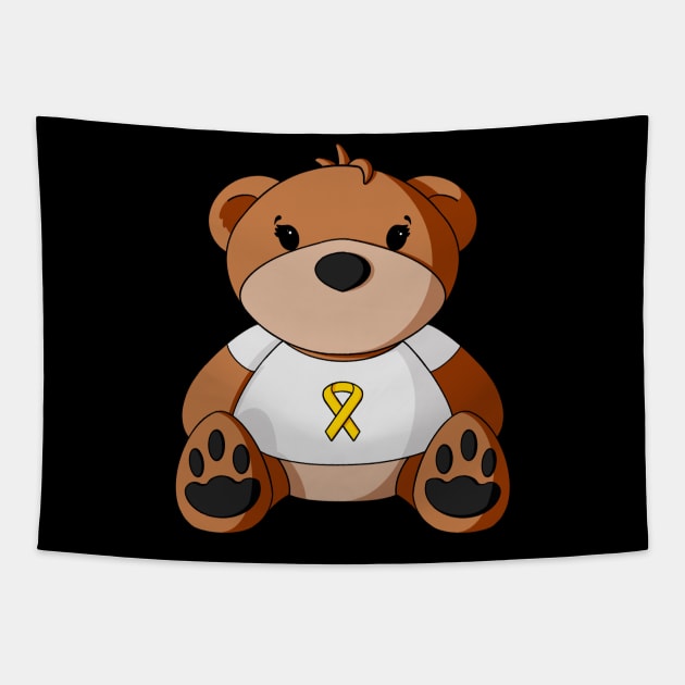 Sarcoma/Bone Cancer Awareness Teddy Bear Tapestry by Alisha Ober Designs