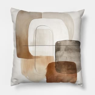 Abstract Earthy Minimalist Art Pillow