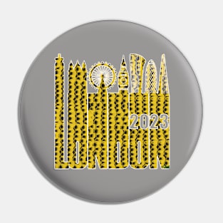 London Skyline 2023 - Yellow Bubbles Pin