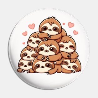 Kawaii Sloth Pile Pin