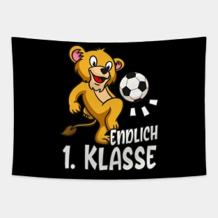 1. Klasse Schulkind Schulanfang Fußball Löwe Tapestry