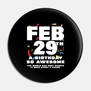 Happy Leap Day Year 2024 February 29th Funny Frog lovers Pin