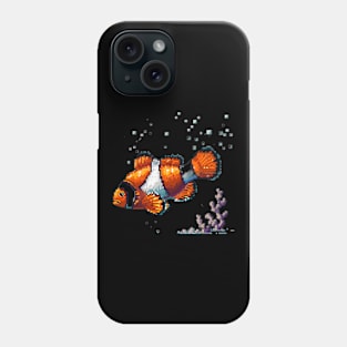 Clownfish in Pixel Form Phone Case