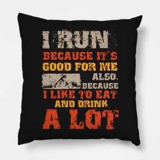 Funny sarcastic running quote  Motivational Trail Running saying extreme skyrunner Pillow