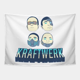 Kraftwerk Retro Fan Art Design Tapestry