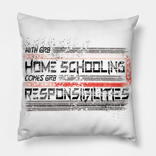 Great Home Schooling great responsibility Pillow by FLOWING COLORS