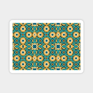 Arabic Islamic Tile Pattern Geometric Art Traditional Middle Eastern Magnet