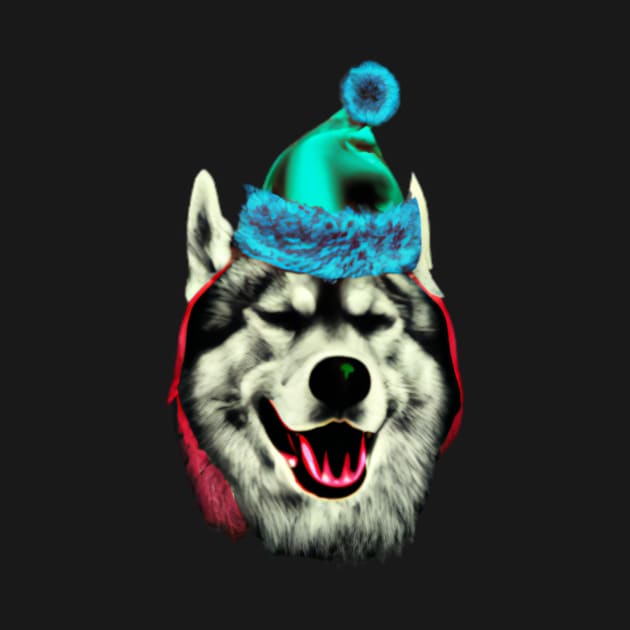 Christmas Siberian Husky by Shadowbyte91