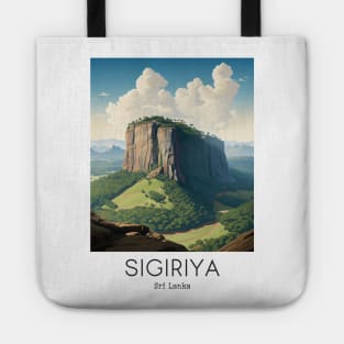 A Vintage Travel Illustration of Sigiriya - Sri Lanka Tote