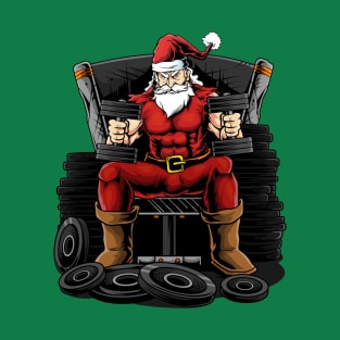 Workout Santa Weightlifter T-Shirt