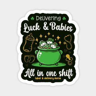 Delivering Luck & Babies St Patricks Day Magnet