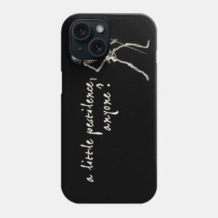 Friendly skeleton: A little pestilence, anyone? (light text) Phone Case