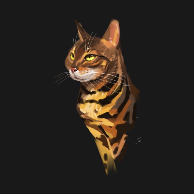 My painting leopard cat by mangbo