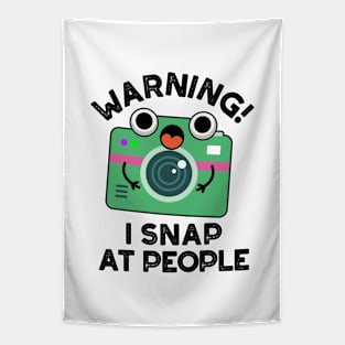 Warning I Shap At People Cute Camera Pun Tapestry