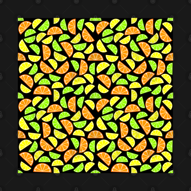 Lemons, Limes, Oranges, | Citrus | Pop Art Pattern by williamcuccio