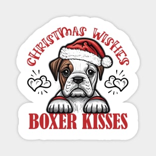 Christmas Wishes, Boxer Kisses Magnet