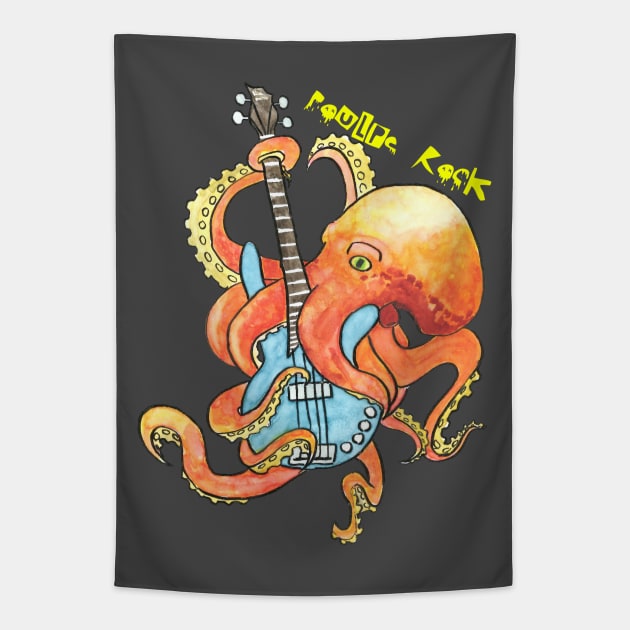 Octopus rock Tapestry by Créa'RiBo