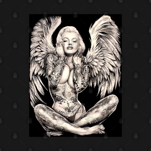 Marilyn Monroe The Tattooed Angel Print by posterbobs