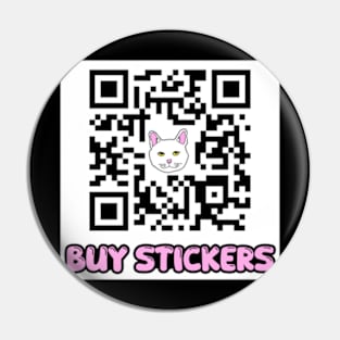 Buy My stickers QR Code Pin