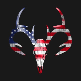 Flag Deer Skull T-Shirt