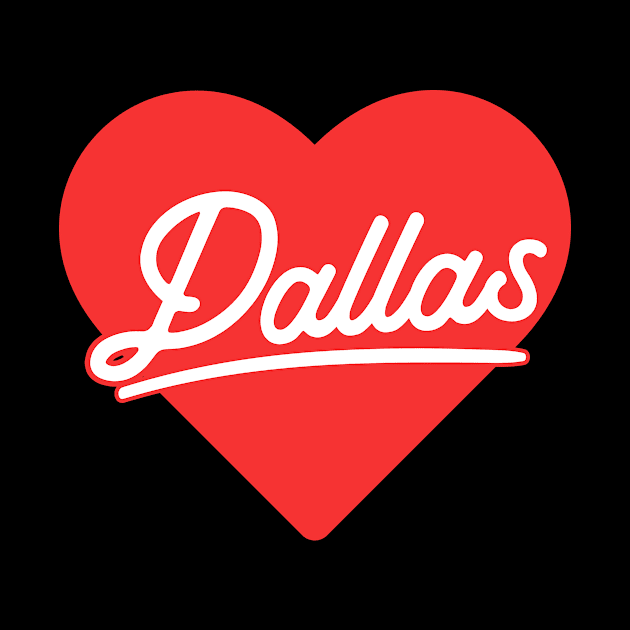 Dallas \\ Retro Vintage Heart Design by KianOlsen Art