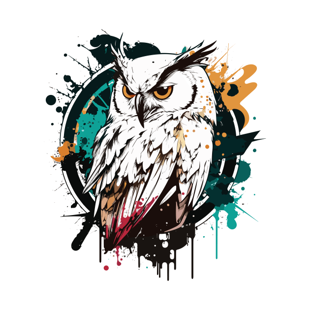 Graffiti Paint Owl Bird Creative by Cubebox