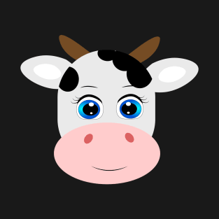 Cute Funny Cow Animal Face T-Shirt