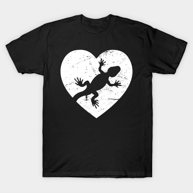 Discover Distressed Pet Gecko In Heart - Gecko - T-Shirt