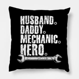 Husband daddy mechanic hero Pillow