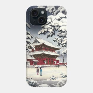 Zojo-ji Temple in Snow Phone Case