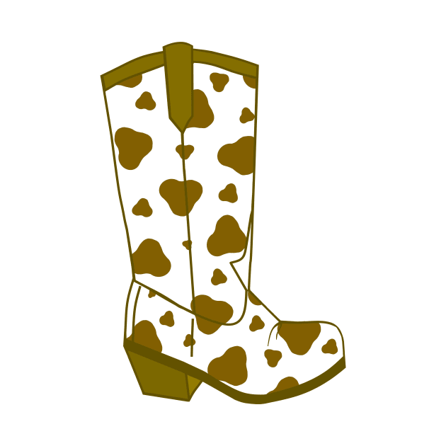 BROWN Cow Spots Cowboy Boots by SartorisArt1