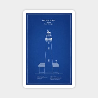 Grosse Point Lighthouse - Illinois - AD Magnet